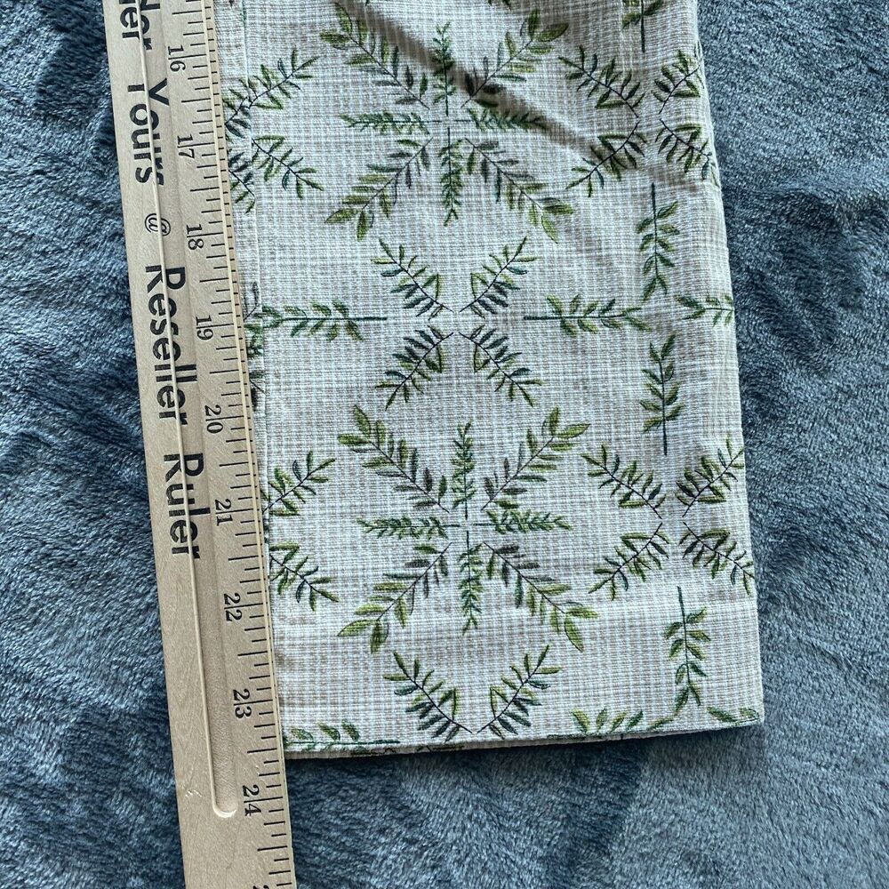 Cartonnier Anthropologie Womens 4 Beige Green Leaf Charlie Trouser Medallion - Picture 12 of 13